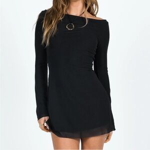Elegant Black Long Sleeve Dress